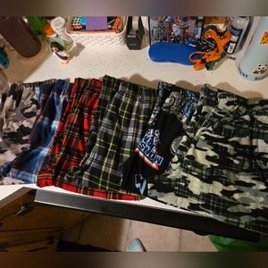 Faded Glory Kids Pajama Bottoms - Blue, Red, Green, Black Patterns